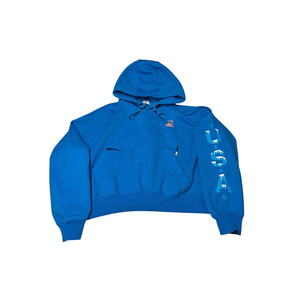 NWT Nike ACG Therma-FIT Team USA Fleece Hoodie Blue IB7308-469 Womens M